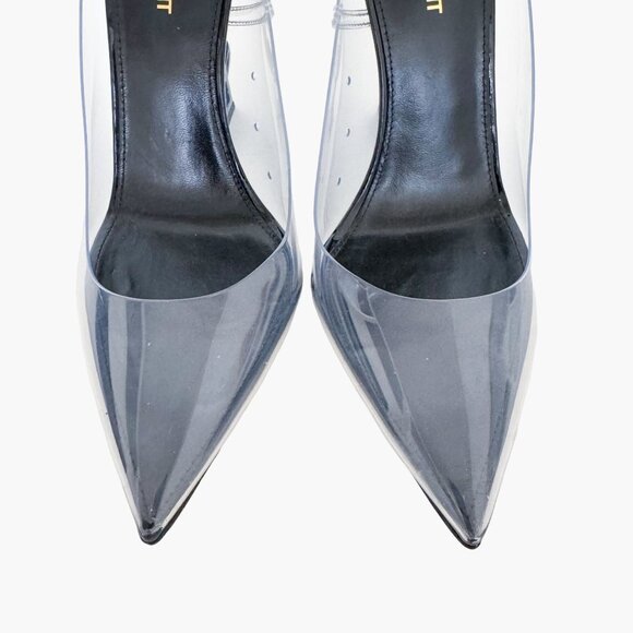 Saint Laurent Opyum 110 YSL Pump EU 39.5 US 9.5 Clear Transparent PVC High Heel - Picture 3 of 14